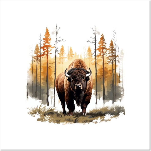 American Bison Wall Art by zooleisurelife